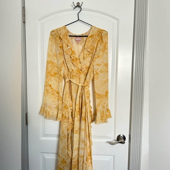 Show Me Your Mumu Maxi Floral Dress Ruffles size small boho flowy laggenlook - Picture 3 of 9